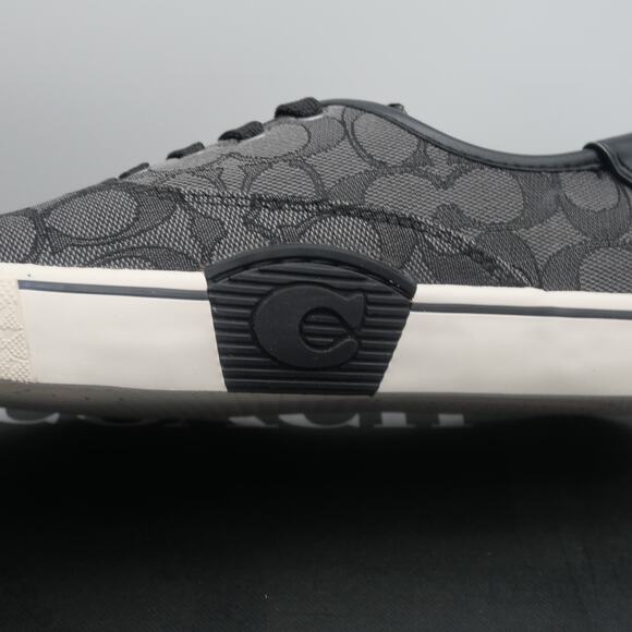 NEW Coach Women's 8.5 Citysole Skate Sneakers Shoes Charcoal Black Leather - Picture 4 of 14